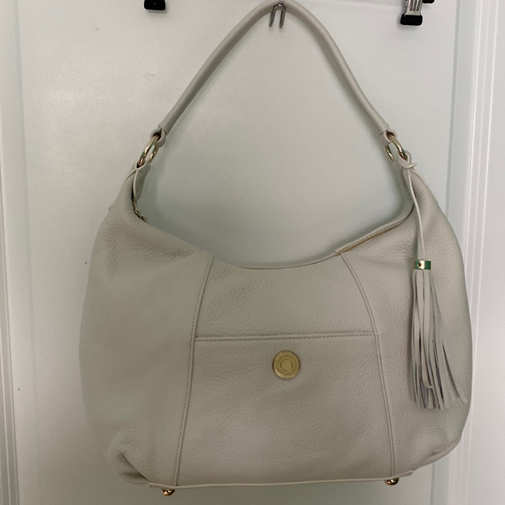 ISAAC MIZRAHI LEATHER HOBO BAG